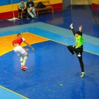 Albert Quesada aturant un dir durant un dels partits d'aquest cap de setmana.
