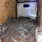 Imatge del cable de coure robat en una empresa de Vila-seca.