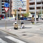 Imatge de la intervenció d'aquest migdia a Tarragona per un rusc d'abelles