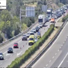 L'accident ha causat retencions de fins a 6 quilòmetres