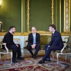 Imatge d'arxiu de Zelenski, Starmer i Macron