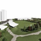 Render de com s'espera que quedi la futura ciutat esportiva de Salou.