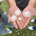 Imatge de la pedra que ha caigut a la Terra Alta