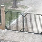 Imatge de la recent pedregada a la Sénia