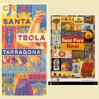 Imatge dels cartells de Santa Tecla de Tarragona 2024 i Sant Pere de Reus 2025, que ha provocat comentaris sobre la seva semblança.