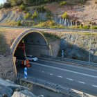 Trabajos de mantenimiento preventivo en un túnel de la N-420.