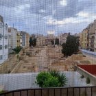 El Fòrum de la Colònia amb els arbres talats.