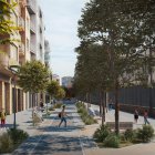 Render de la reforma del carrer del Doctor Ferran.
