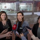 L’alcaldessa de Reus, Sandra Guaita, en una atenció als mitjans als Rentadors del Carme.