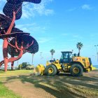 Obres de reforma del passeig marítim de la Pineda.
