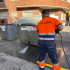 Un operari de la neteja de Torredembarra.