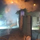Un instant de l'incendi.