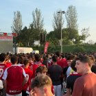 Imatge de la pantalla gegant al Parc del Francolí el passat 7 de juny.