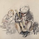 Una de les obres de Maria Freser exposades al Museu de Valls.