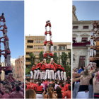 5de8 i 2de8f de la Colla Vella i la Joves de Valls a Tarragona i el Pati, respectivament. Primer 5de8 de la temporada dels Xiquets de Reus