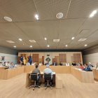 Imatge del ple municipal celebrat ahir.