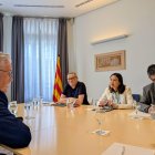 Pere Granados reunit amb Núria Parlon i Josep Lluís Trapero.