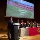 El president Lluís Fàbregas en la darrera Junta d’Accionistes.