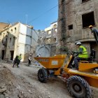 Les obres de la zona de la muralla de Sant Francesc, una de les executades fins al moment a Valls en el marc d’aquesta inversió anual a la via pública.
