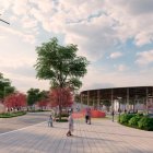 Render de com s'espera que quedi l'avinguda de Barcelona de Miami Platja.