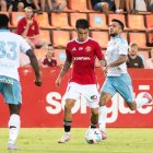 Juanda Ramos durant el duel contra el Zaragoza.