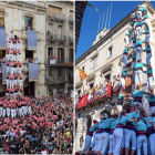 5de9f de la Colla Vella a Firagost, 5d9f dels Castellers de Vilafranca a Les Neus i 2d9fm de la Joves a Firagost.