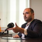 El conseller de la Presidència, Albert Dalmau, en una entrevista amb l'ACN.