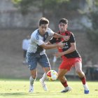 L'exgrana Ander Gorostidi durant un amistós amb el Racing de Ferrol.