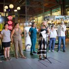 Instant de la presentació de la 6a edició del Mercat de Nit.