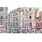 Pde8fm de la Joves de Valls i els 5de9f dels Verds i els Minyons a l’actuació de la Mercè a Barcelona., i 5de9f de la Colla Vella dels Xiquets de Valls a Lleida.