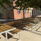 Les noves taules instal·lades al pati de l’Escola Torreforta durant aquest estiu, una de les millores emmarcades dins el pla d’actualització del Consell Comarcal del Tarragonès