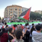 Imatge de la manifestació a Tarragona en suport a Palestina