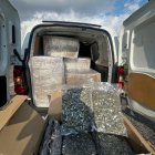Imatge de la furgoneta que transportava 120 quilos de marihuana.