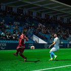 Moi Delgado durant el duel contra el Balears.