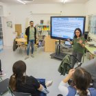 Fotografia de la xerrada informativa sobre l'oferta singular a l'Escola Rubió i Ors.