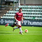 El davanter David Flakus, el pitxitxi i estrella del Murcia, durant l’últim partit.