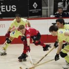 Pol Martínez durant el duel contra el Barça.