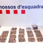 Imatge de les càpsules d'haixix intervingudes.