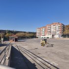 Imatge de l’aparcament durant la darrera fase d’adequació.