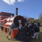 Fotografía de la fiesta de inauguración del tren en el Parque del Ferrocarril de Reus.