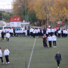 Tots els equips del futbol base i el primer conjunt van desfilar per la gespa del municipal.