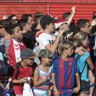 Imatges del partit que ha enfrontat el Nàstic amb el FC Barcelona al Nou Estadi