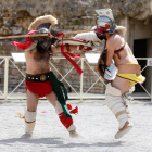 Imágenes de la lucha de gladiadores de Tarraco Viva.