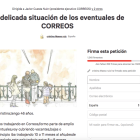 Una tarraconense inicia una campaña en Change.org para modificar los 'contratos eventuales' de Correos