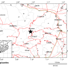 Localització provisional de l'epicentre del terratrèmol efectuada amb els enregistraments.
