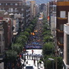 Manifestació contra el pla de conca de l'Ebre pels carrers d'Amposta el passat mes de febrer.