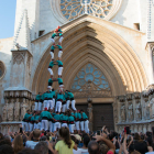 2de9 amb folre i manilles dels Castellers de Vilafranca a la diada del Pla de la Seu.