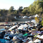 Pla general d'un abocador il·legal al Camí del Llorito de Tarragona, que ja ha estat netejat