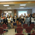 Imatge dels alumnes que han visitat lacomarca ebrenca.