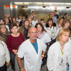 Imagen de archivo de una concentración de los trabajadores del hospital.